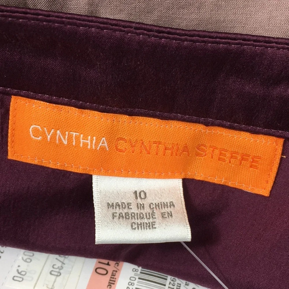 Y2K Cynthia Cynthia Steffe Mocha Purple Halter Sheath Dress Womens 10 Babydoll - Picture 8 of 14